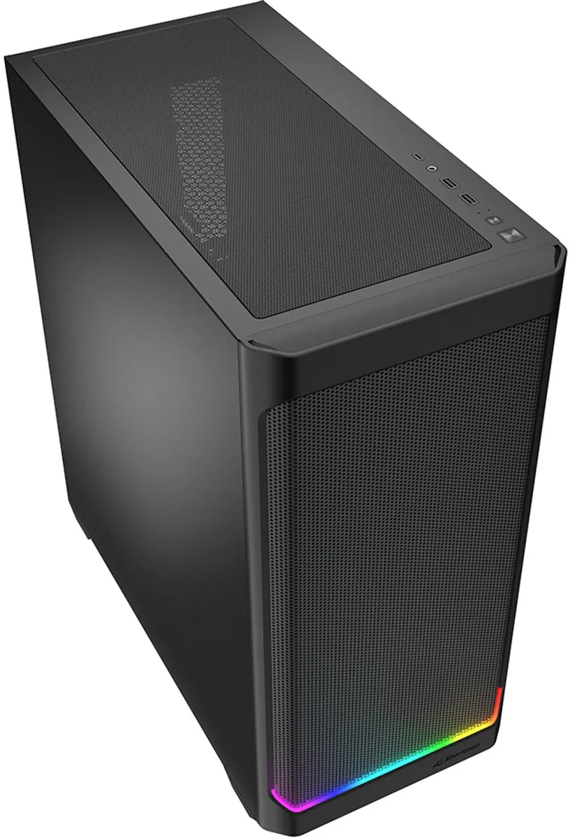 Sharkoon AK4 RGB Midi Tower - Zwart
