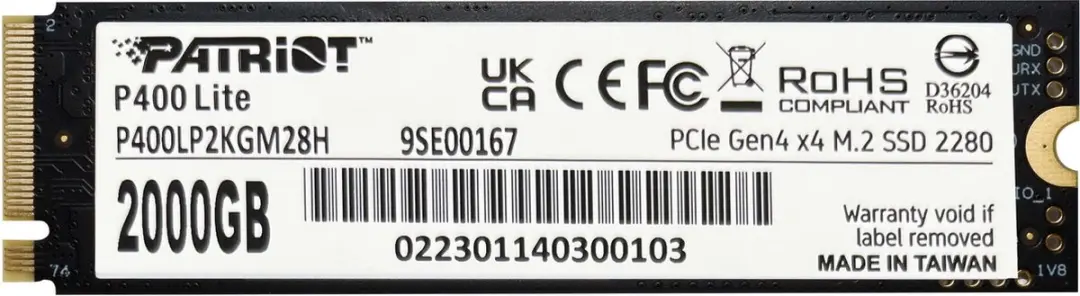 Patriot Viper P400 Lite P400LP2KGM28H SSD - 2TB - afbeelding 6 van 6