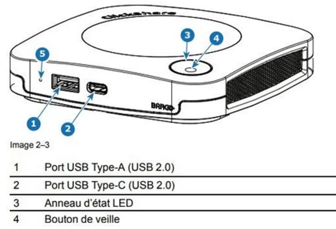 Barco ClickShare C-5 Gen2 R9861605EU Draadloos Presentatiesysteem - Zwart - afbeelding 4 van 6