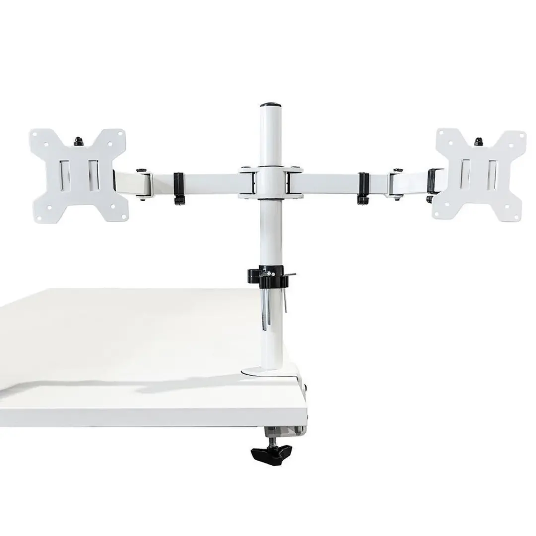 Monitor Arm Universeel 2 schermen Wit