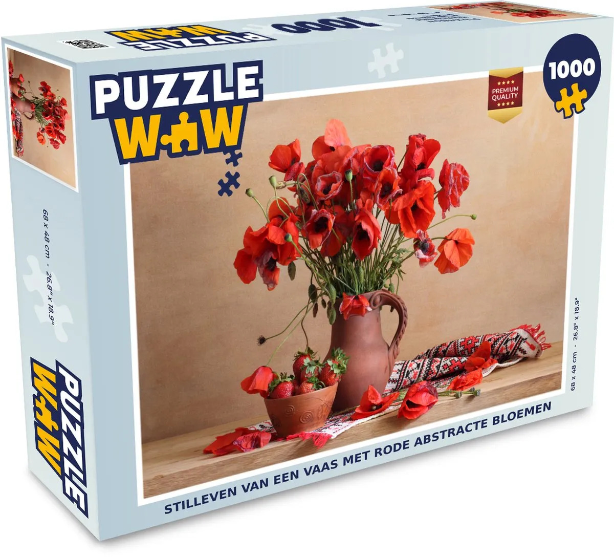 PuzzleWow Stilleven Bloemen Legpuzzel 1000 Stuks