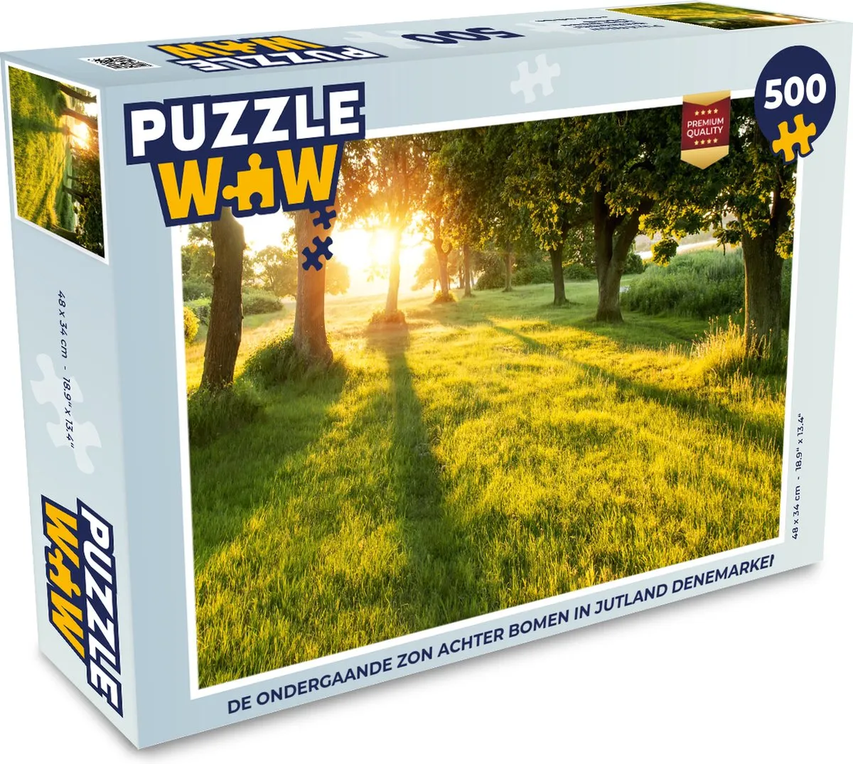 PuzzleWow Legpuzzel De ondergaande zon Jutland 500 Stuks