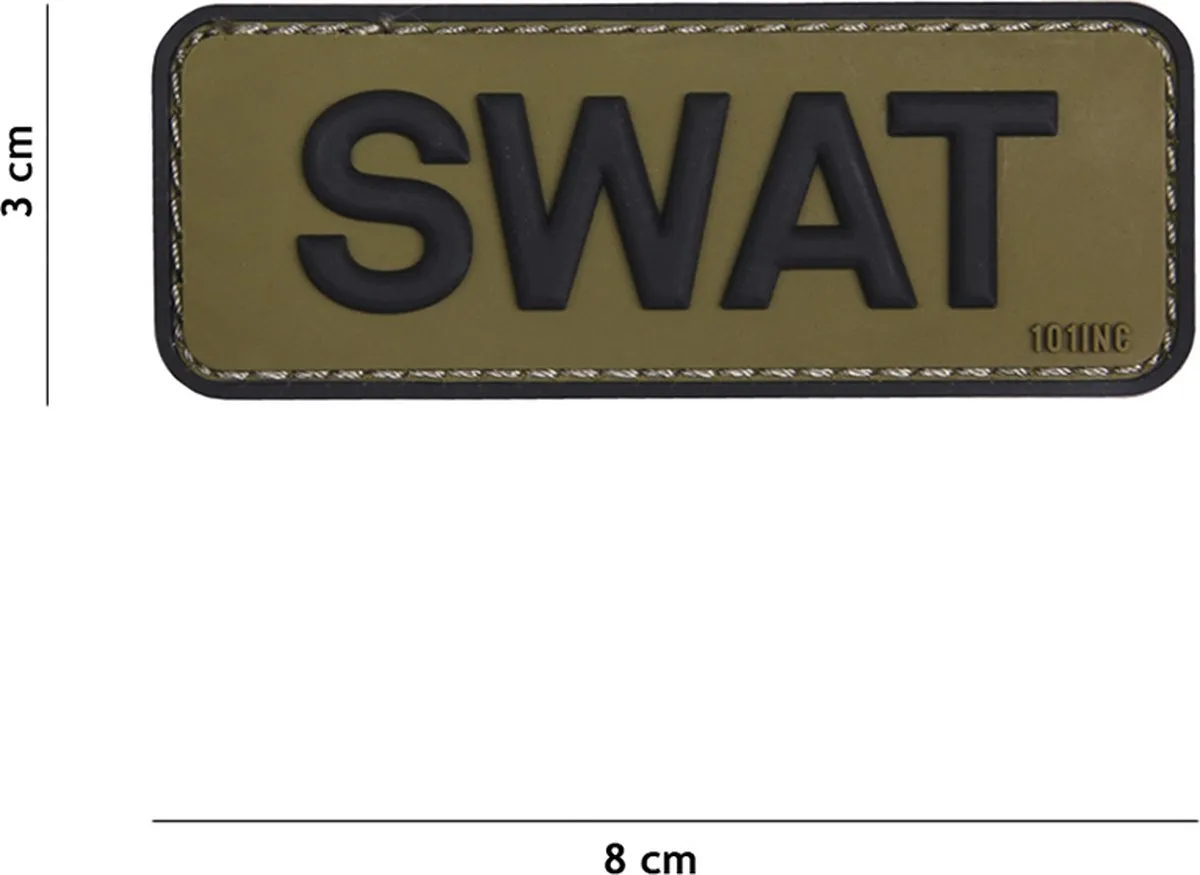 101 Inc Embleem 3D PVC Swat Groen 18067