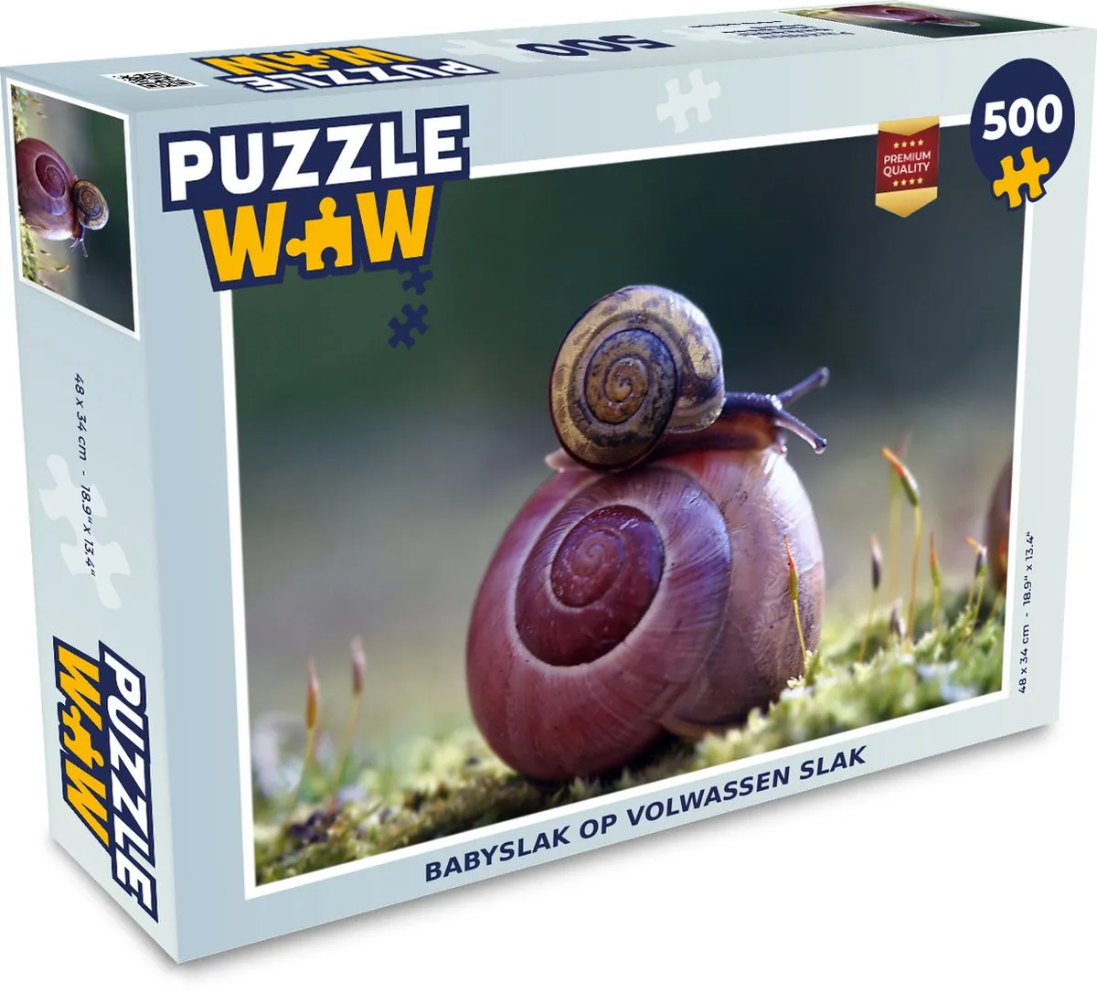 PuzzleWow Slakken Gras Lente Legpuzzel 500 Stuks