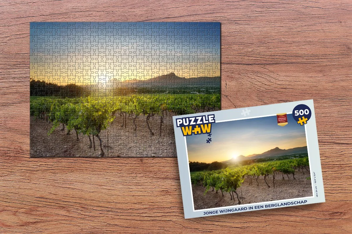 PuzzleWow Legpuzzel Jonge Wijngaard 500 Stuks - Multicolor
