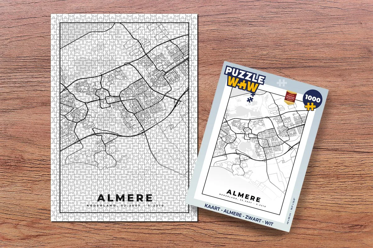PuzzleWow Almere Legpuzzel 1000 Stuks - Multicolor