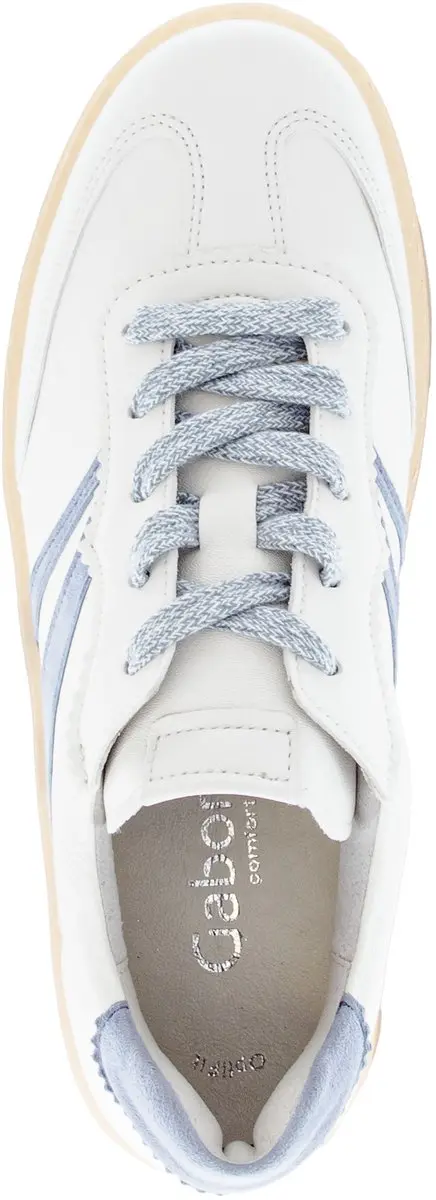 Gabor Sneakers Wit Leer Dames - Wit/Blauw - afbeelding 6 van 6