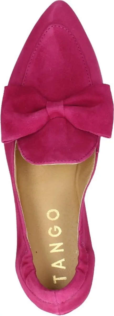 Tango Nicolette 9C Pink Kid Suede Loafer - Instappers - roze strik schoenen - Loafers - Dames schoenen - afbeelding 5 van 6