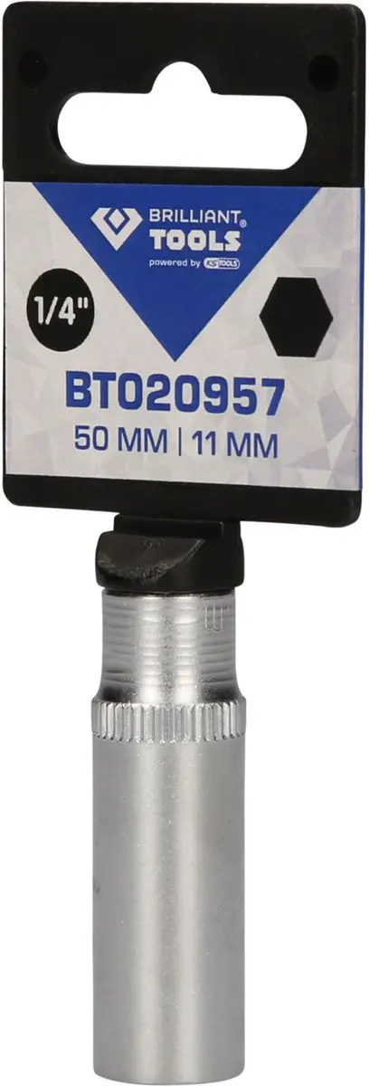 Brilliant Tools BT020957 Dopsleutel 1/4" 11 mm Lang - afbeelding 2 van 4
