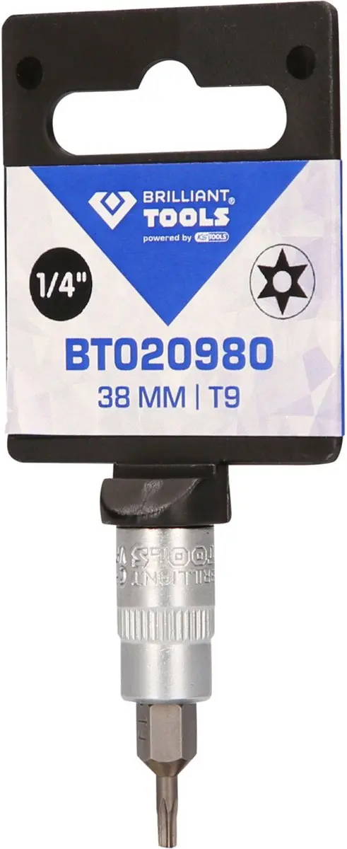 Brilliant Tools BT020980 Torx-bit-dopsleutel TB9 1/4" - afbeelding 3 van 5