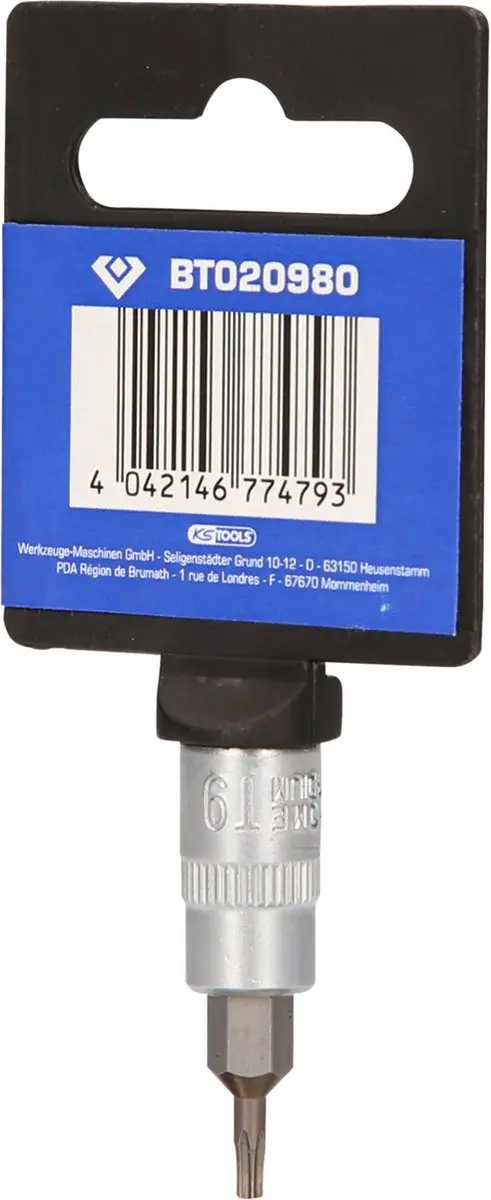 Brilliant Tools BT020980 Torx-bit-dopsleutel TB9 1/4" - afbeelding 4 van 5
