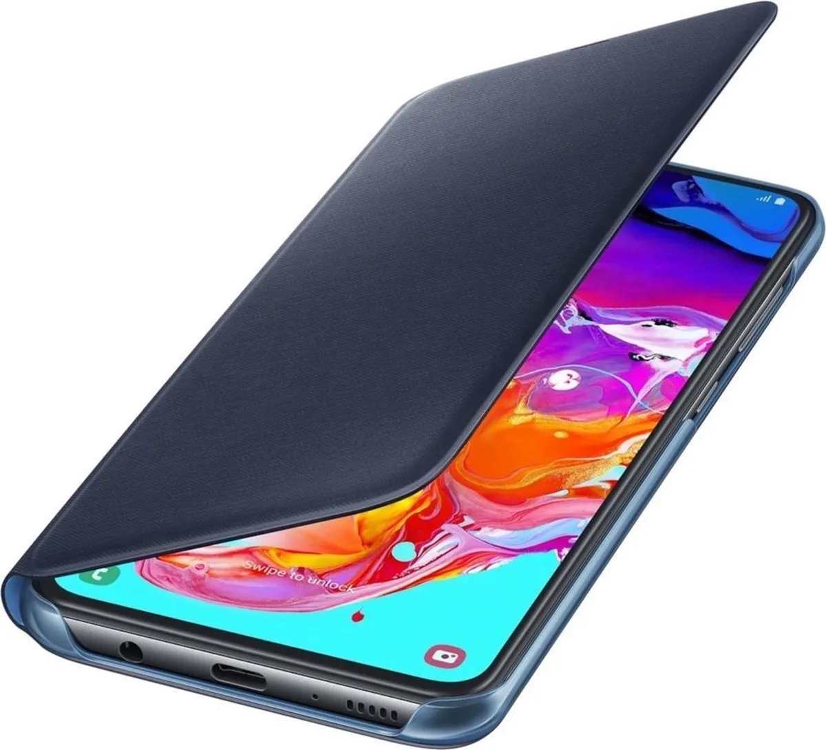 Samsung EF-WA705PBEGWW Flip Wallet Hoes - Galaxy A70 - Donkerblauw