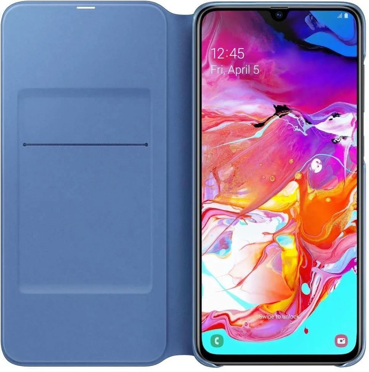 Samsung EF-WA705PBEGWW Flip Wallet Hoes - Galaxy A70 - Donkerblauw