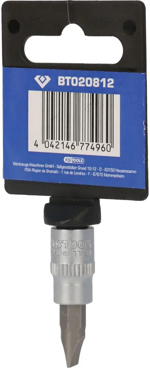 Brilliant Tools BT020812 Bit-dop 1/4" sleuf 1,2 x 6,5 mm - afbeelding 2 van 5