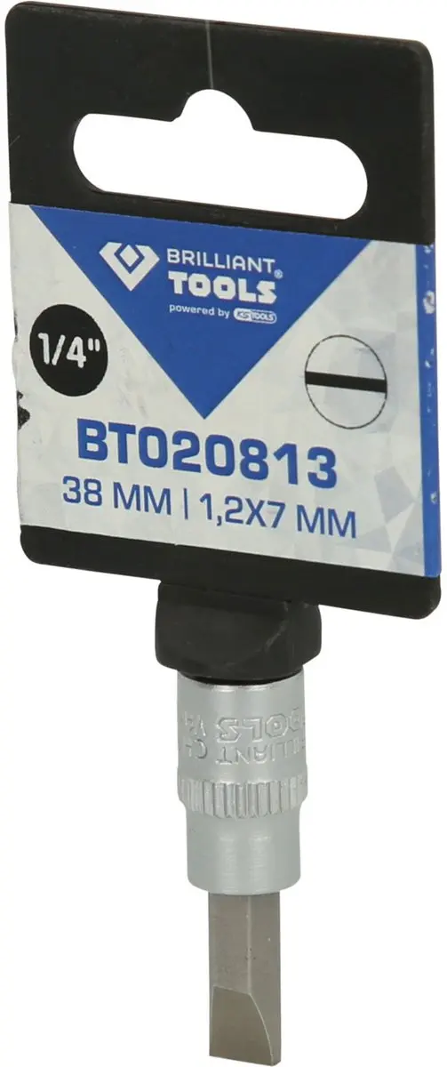 Brilliant Tools BT020813 Sleuf Bit-dop 1,2x7mm - 1/4" - afbeelding 2 van 4
