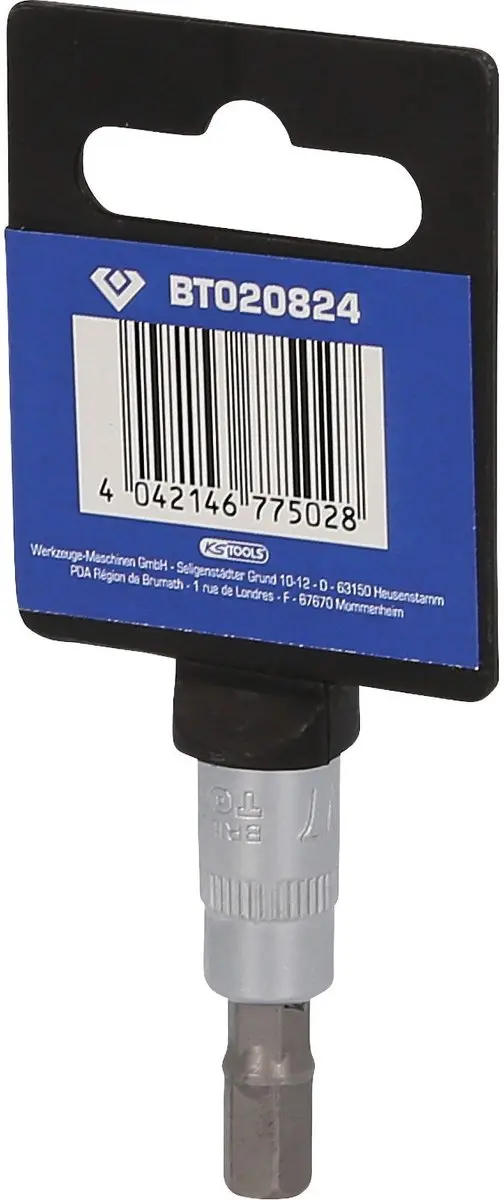 BRILLIANT TOOLS 1/4" inbussleutel 7 mm - BT020824 - afbeelding 3 van 4