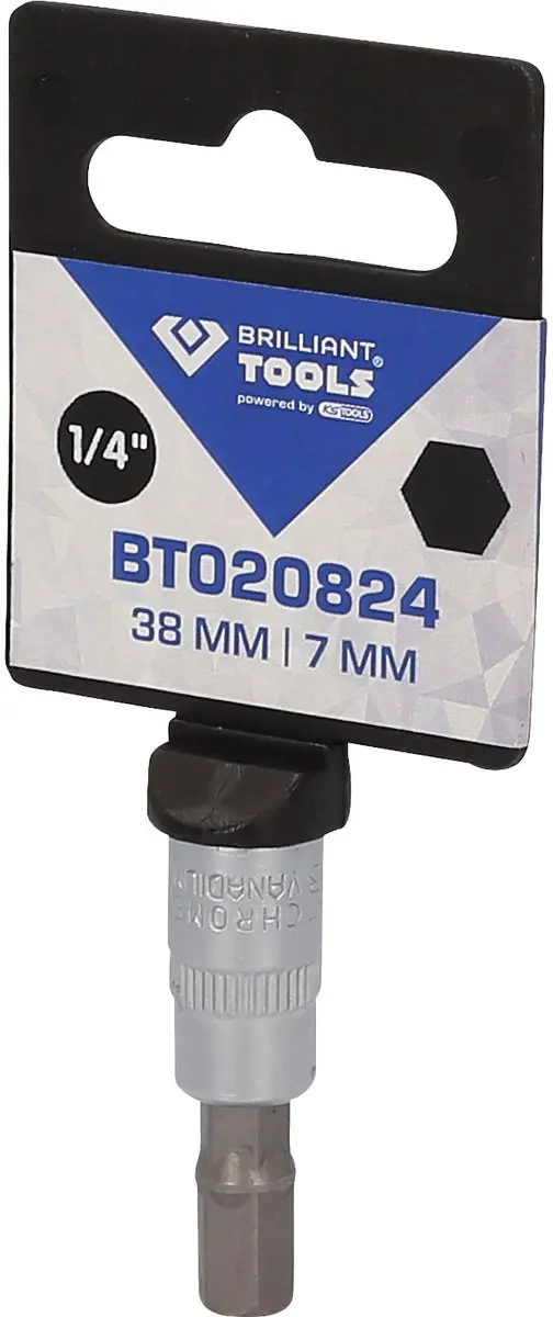 BRILLIANT TOOLS 1/4" inbussleutel 7 mm - BT020824 - afbeelding 4 van 4