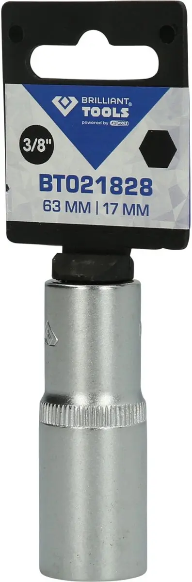 Brilliant Tools BT021828 Dopsleutel 17mm - 3/8" Lange Uitvoering - afbeelding 3 van 4