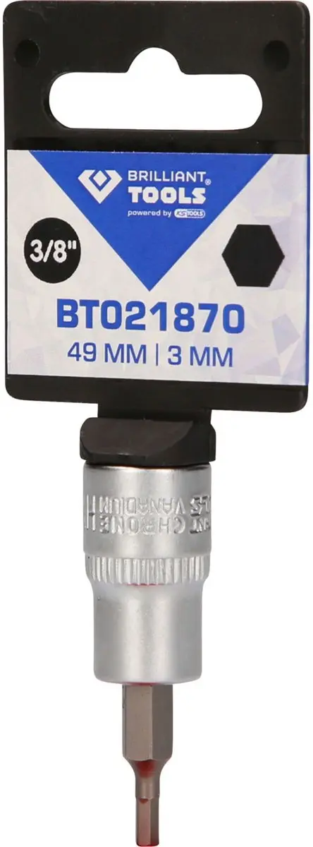 Brilliant Tools BT021870 Bitdop 3 mm 3/8" - Binnenzeskant - afbeelding 4 van 4
