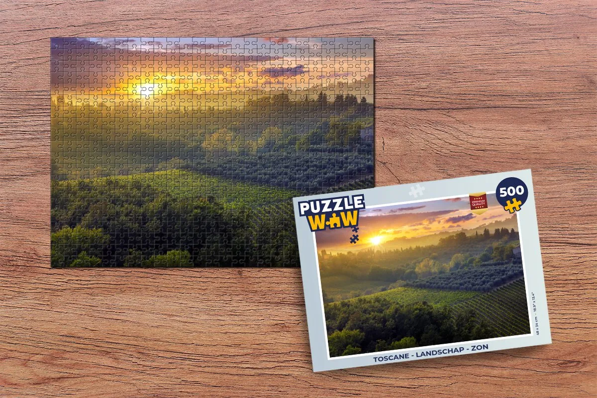 PuzzleWow Toscane Legpuzzel 500 Stuks - Multicolor