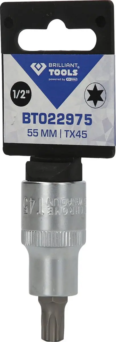 Brilliant Tools BT022975 Torx-steeksleutel T45 1/2" 55mm - afbeelding 3 van 4