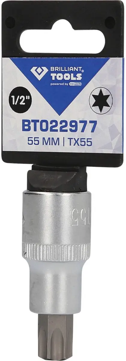 Brilliant Tools Torx-bit-dopsleutel T55 1/2" 55 mm BT022977 - afbeelding 2 van 4