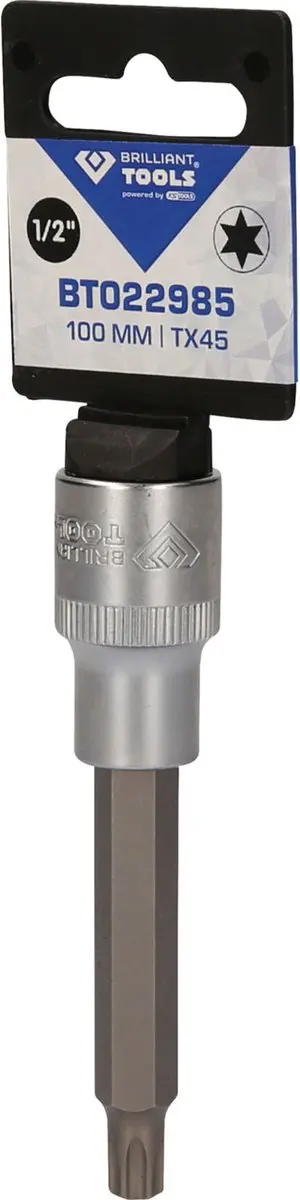 Brilliant Tools BT022985 Torx-bit-dopsleutel 1/2" T45 100mm - afbeelding 3 van 4