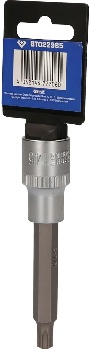 Brilliant Tools BT022985 Torx-bit-dopsleutel 1/2" T45 100mm - afbeelding 4 van 4
