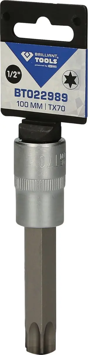 Brilliant Tools BT022989 Torx Bitmof T70 - 1/2" - 100mm - afbeelding 3 van 4