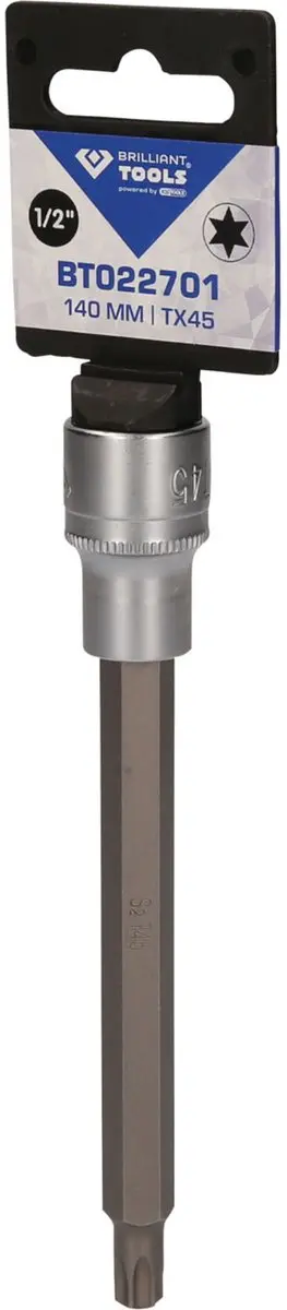 Brilliant Tools BT022701 Torx Bitmof T45 - 1/2" - 140mm - afbeelding 2 van 4