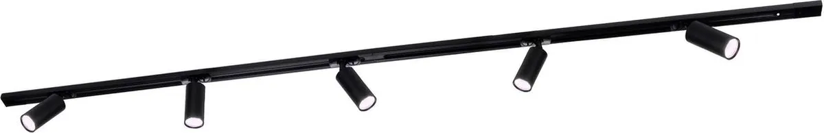 Ledvion Smart LED Railverlichting 2M - 5 Spots RGBW Zwart