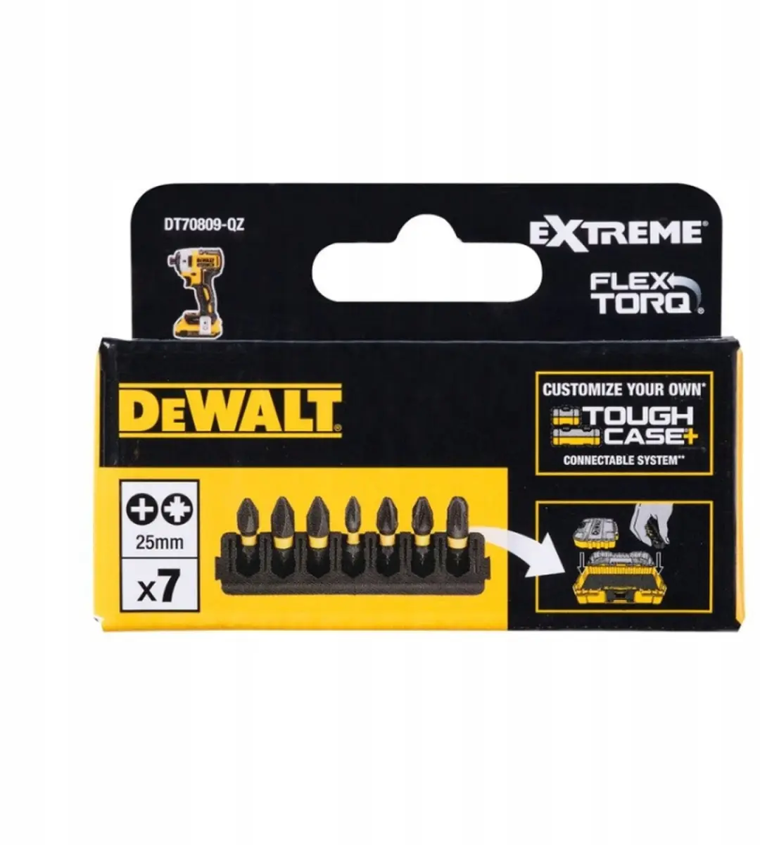 DeWalt DT70809 Slagmoerdoppen PH/PZ 1/4" FlexTorq