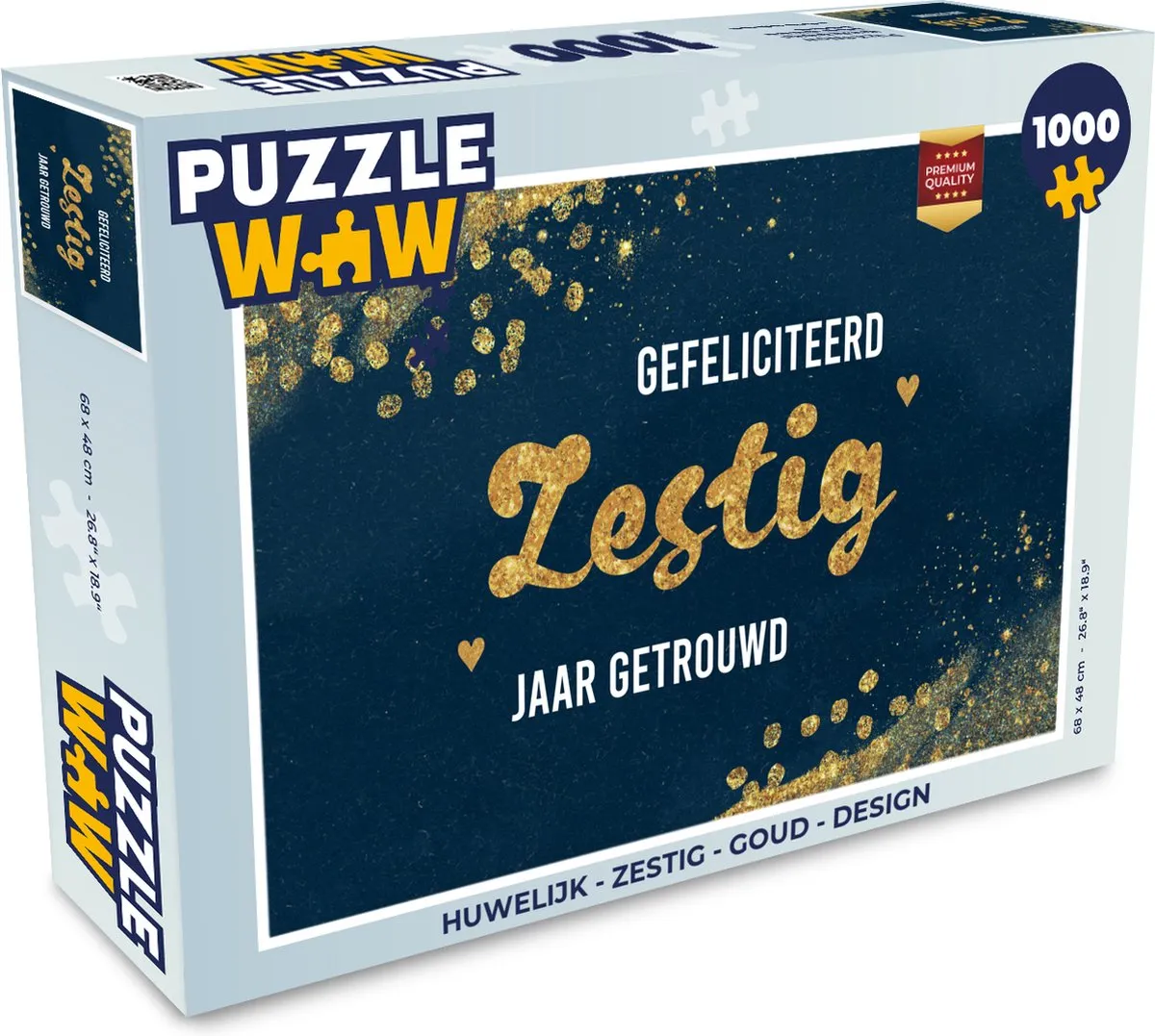 PuzzleWow Gefeliciteerd Zestig Jaar Getrouwd Legpuzzel 1000 Stuks