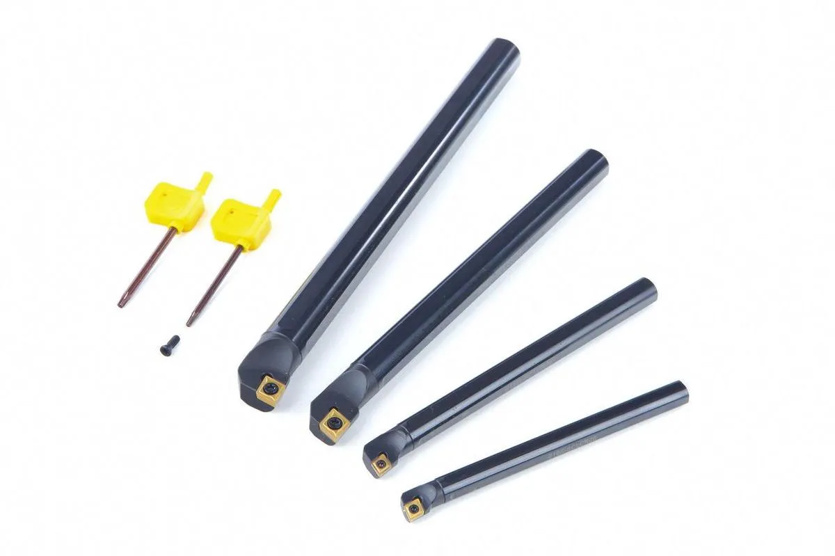 HBM 4-delige Binnendraaibeitelset HM Wisselplaten 10cm Metaal
