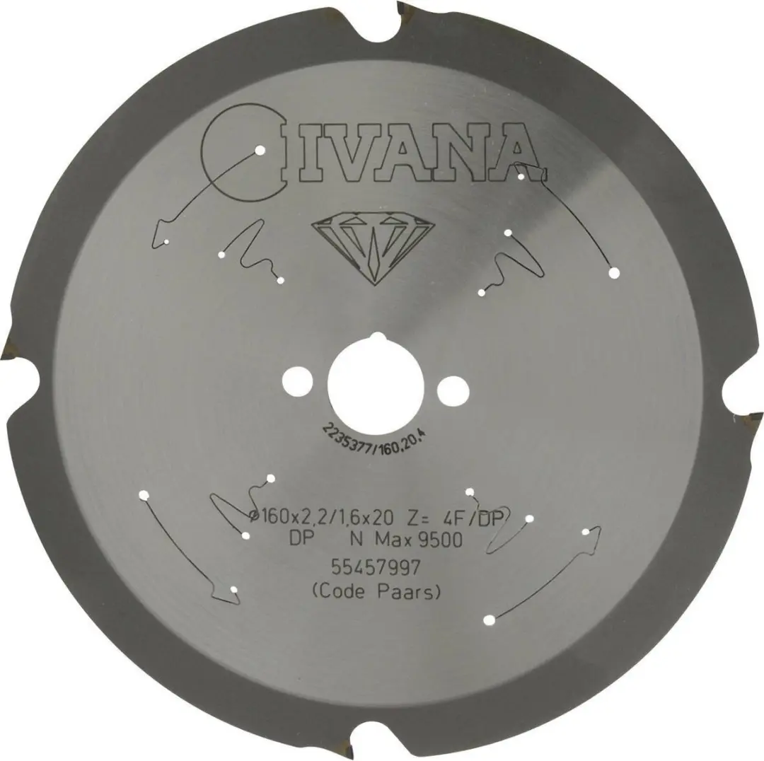 Ivana Cirkelzaagblad Diamant 160x2.2x20 Z= 4F