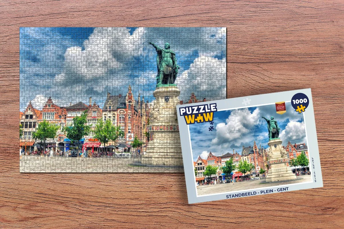 PuzzleWow Plein Gent Legpuzzel 1000 Stuks - Multicolor