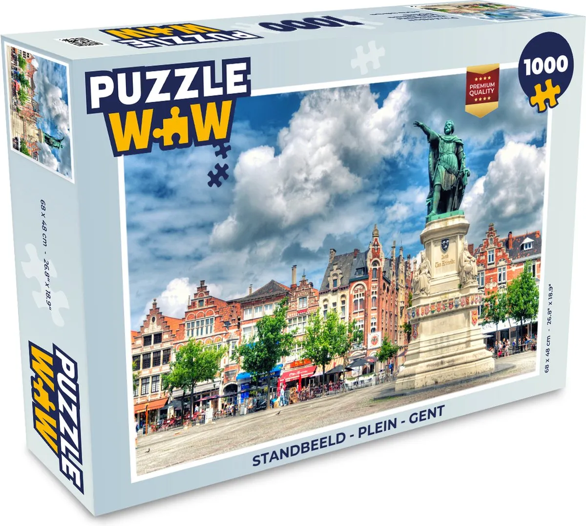 PuzzleWow Plein Gent Legpuzzel 1000 Stuks - Multicolor