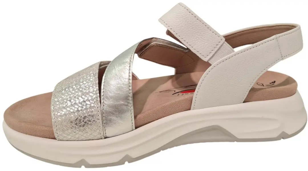 Gabor Rolling Soft Leren Dames Sandalen - Wit - 38.5 - afbeelding 4 van 6