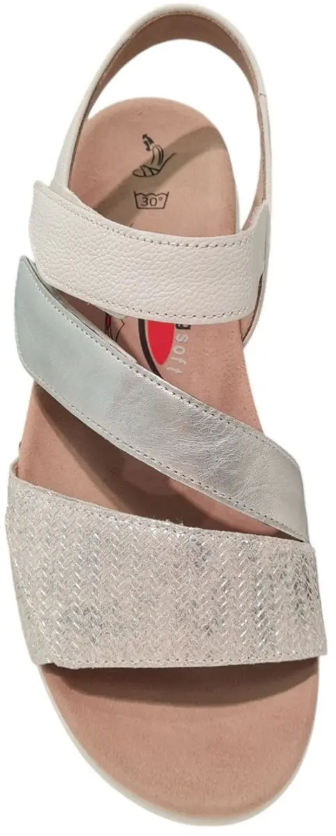Gabor Rolling Soft Leren Dames Sandalen - Wit - 38.5 - afbeelding 2 van 6