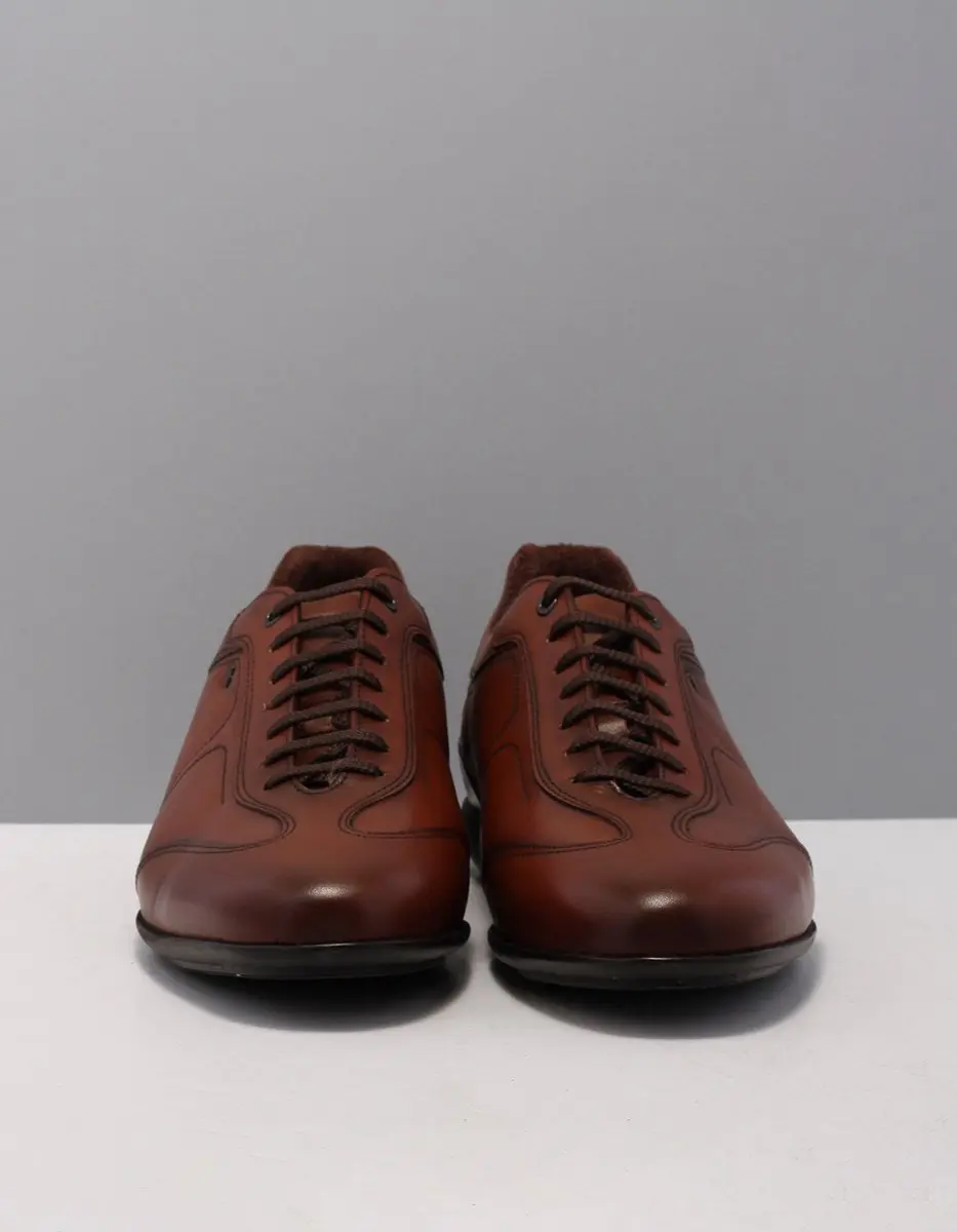 Van Bommel Senna Veterschoenen - Heren - Cognac - Maat 41 - afbeelding 4 van 6