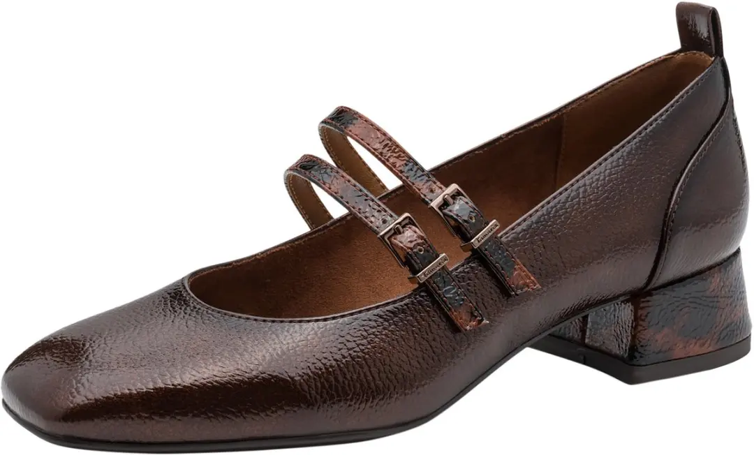 Tamaris Pumps met Streepjes en Bandjes - Bruin - afbeelding 6 van 6