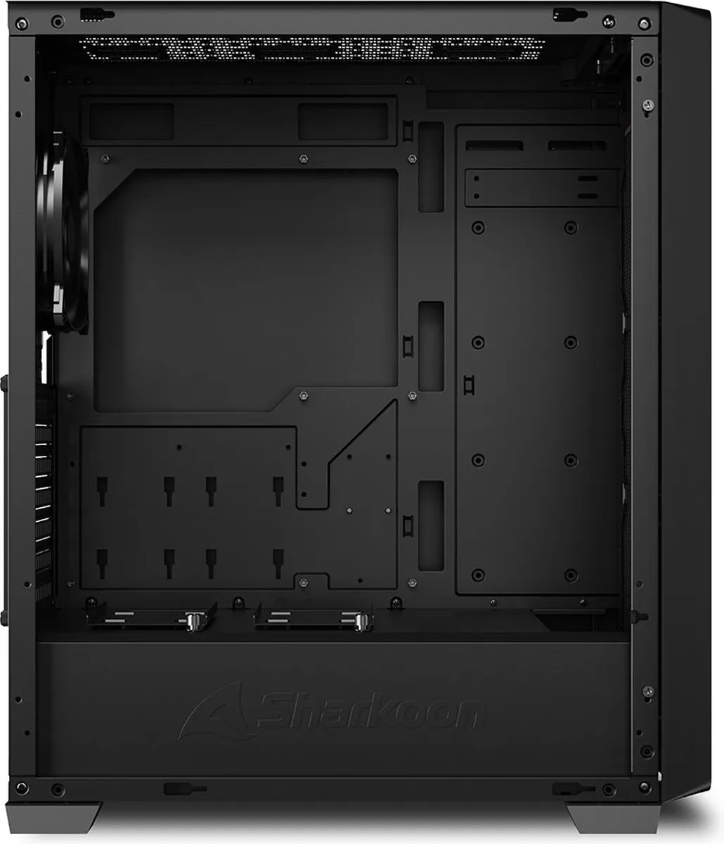 Sharkoon VS8 Towermodel ATX - 6x 2.5" 2x 3.5" - Zwart - afbeelding 6 van 6