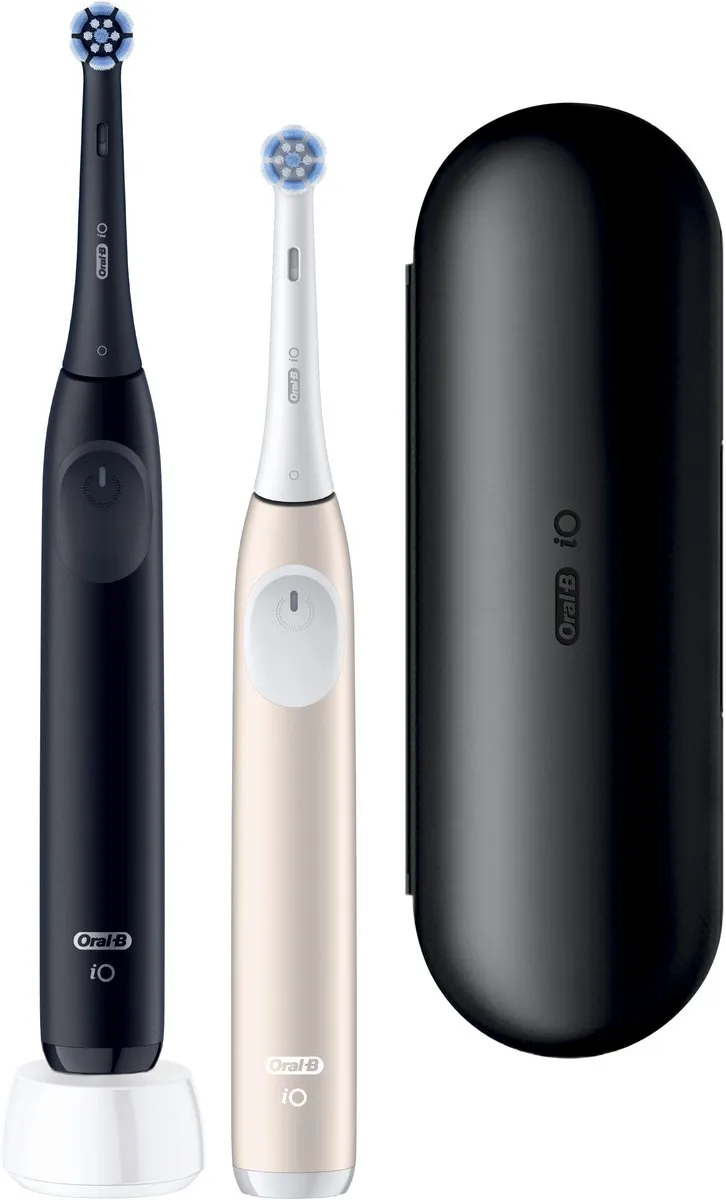 Oral-B iO2 Elektrische Tandenborstel - 2 Stuks - Night Black & Calm Pink