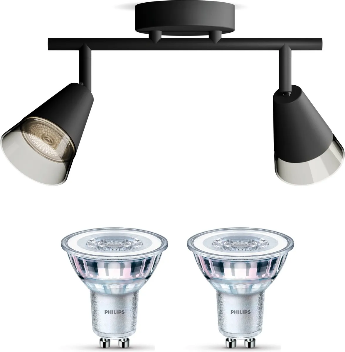 Philips Cleft Opbouwspot Zwart