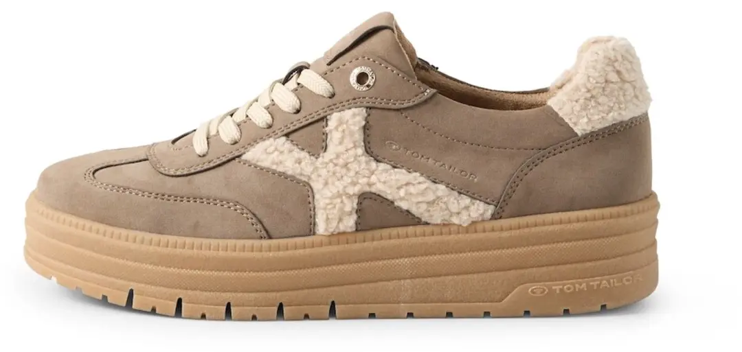 Tom Tailor Annabella Sneakers met Plateauzool - Mud - afbeelding 5 van 5