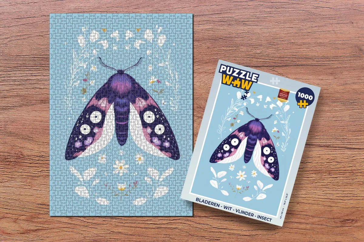 PuzzleWow Vlinder Bladeren Legpuzzel 1000 Stuks