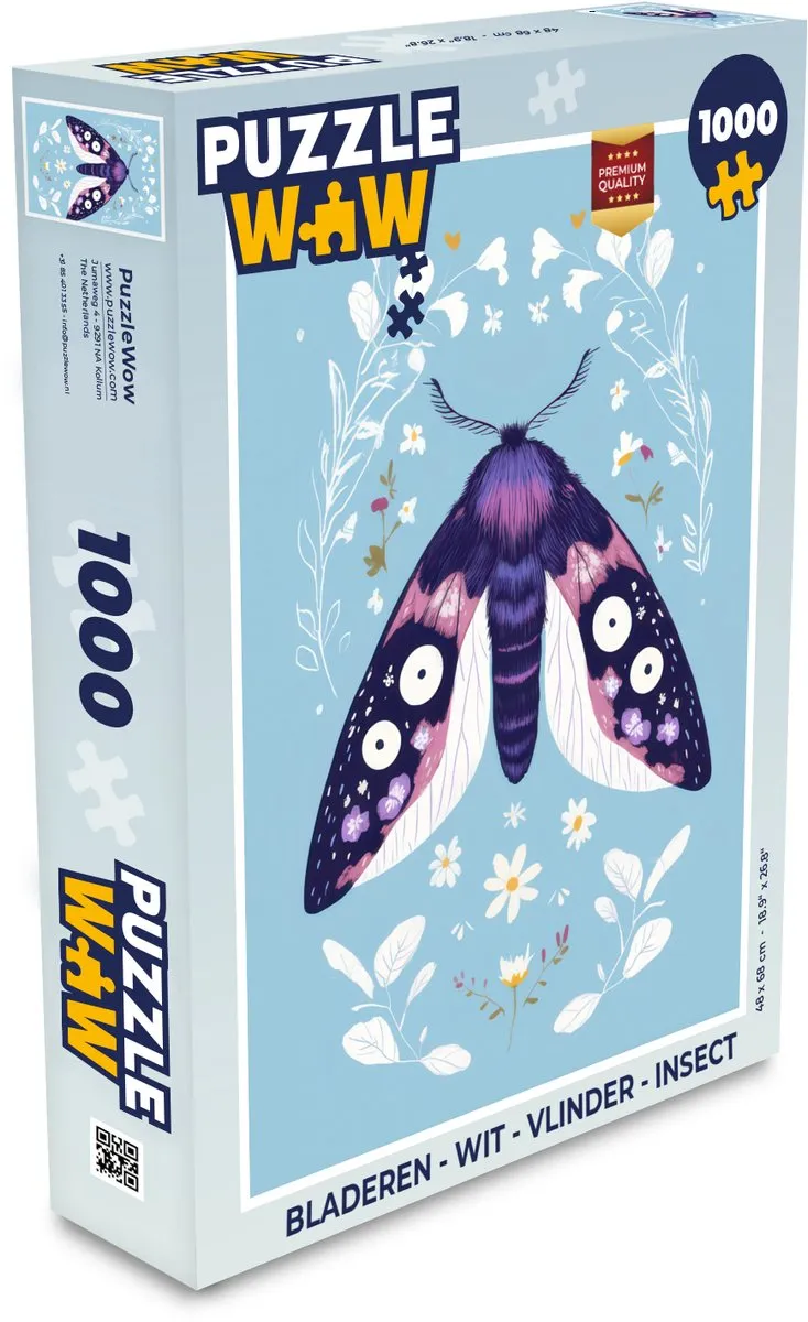PuzzleWow Vlinder Bladeren Legpuzzel 1000 Stuks