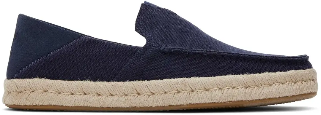 Toms Alonso Heritage Canvas Navy Touwzool Loafers
