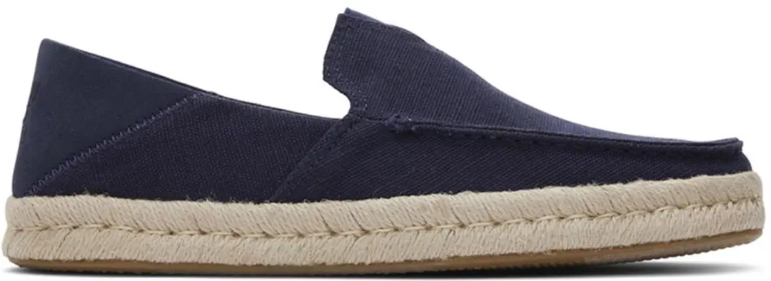 Toms Alonso Heritage Canvas Navy Touwzool Loafers - afbeelding 5 van 6