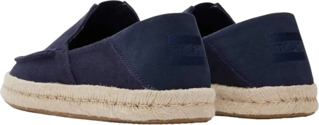 Toms Alonso Heritage Canvas Navy Touwzool Loafers - afbeelding 3 van 6